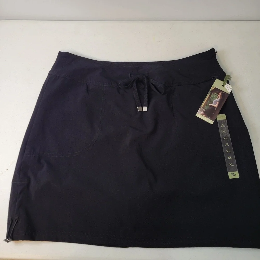 Green Tea Skort Women's Size XL Black Stretch Woven Pickleball Tennis Golf Skirt